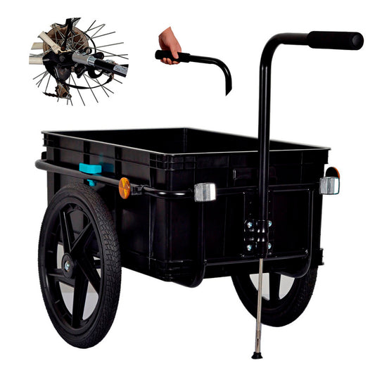 Bike Cargo Trailer Trolley Luggage Storage Cart Carrier With Hitch 70L