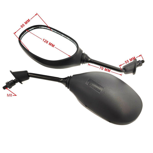 M8 Mirror Set E-mark Sym Jet Basix 08-12 Sym Symply 50 Peugeot V Clic