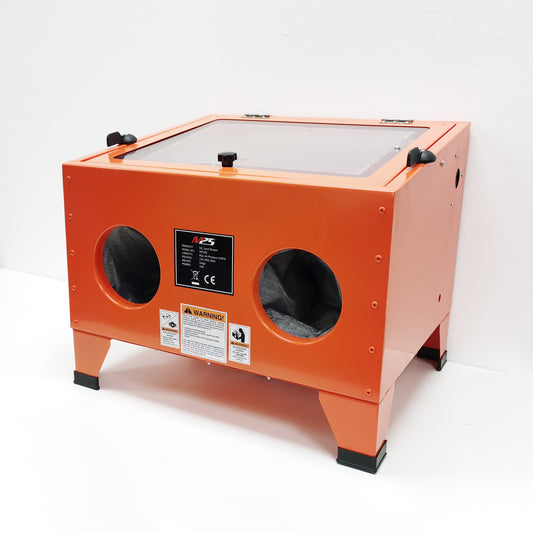 M2S Sand Blasting Cabinet Abrasive Bead Grit Blaster Sandblaster 90L Orange