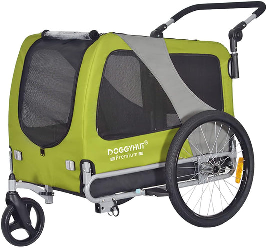 Doggyhut Large Dog Bike Trailer & Stroller Reinforced Base Floor Parking Brake