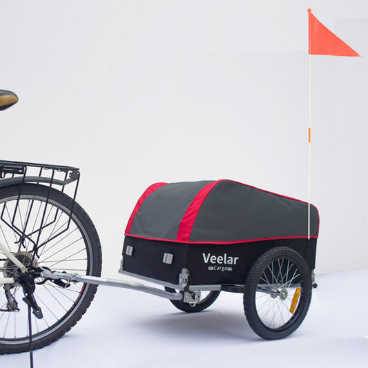 Folding Bike Cargo Trailer Trolley Luggage Storage Cart Carrier With Hitch 130L