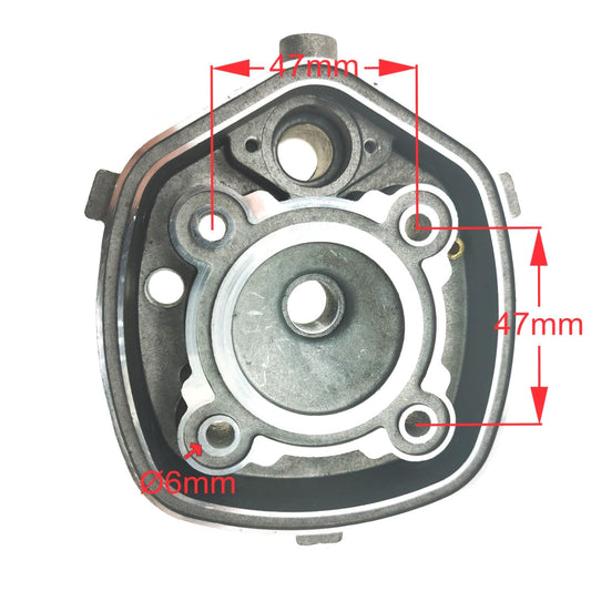 50cc Cylinder Head Piaggio LC pentagonal Aprilia SR50 Derbi GP1