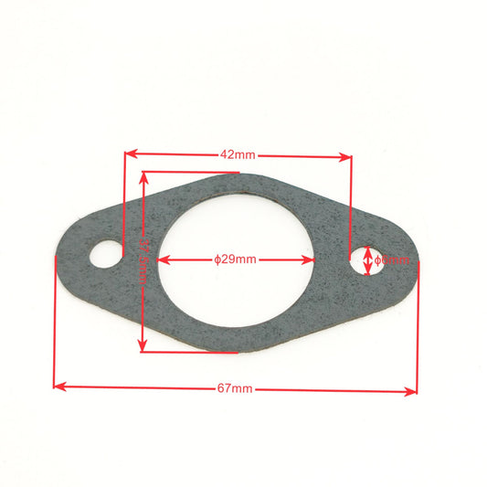 Universal Flat Exhaust Gasket 67mm for Yamaha Aerox YQ50 post 99, Piaggio NRG 50