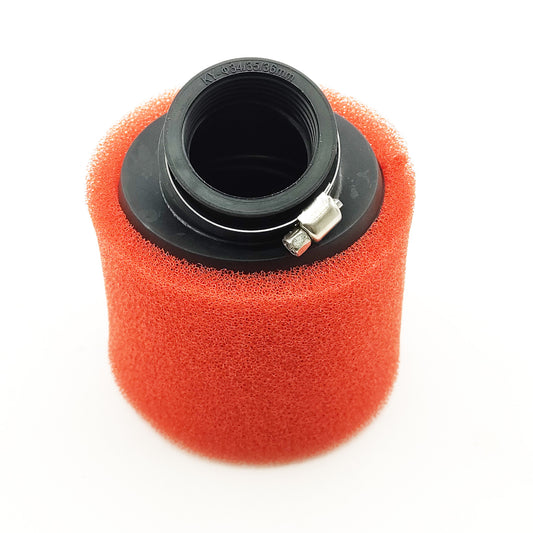 Red Foam 34 35 36 mm 30 degree angled Free Flow Racing Air Filter for Pit Bike