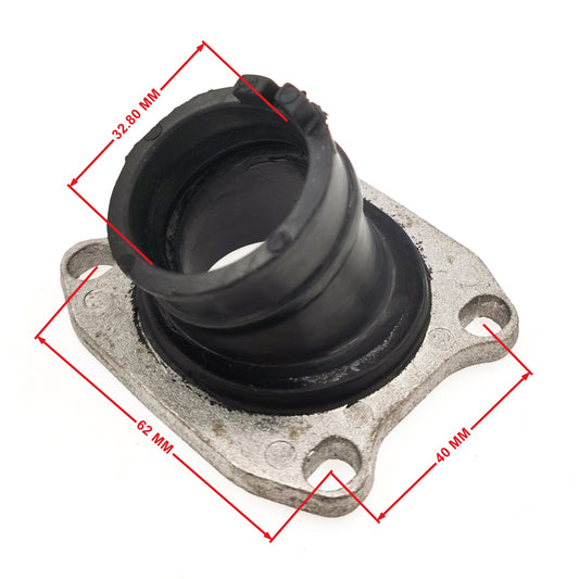 Intake/inlet manifold Ø32.80 for Derbi EBE, EBS, D50B with CARB PWK 24/26/28/30