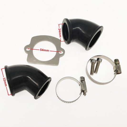 Intake Manifold racing with two adapters 24/32mm for Piaggio/Gilera 50/Aprilia