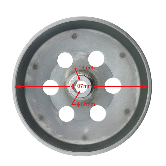 Clutch bell 107mm for Minarelli Yamaha Aerox BWS Jog Neos Slider  50 (2-stroke)