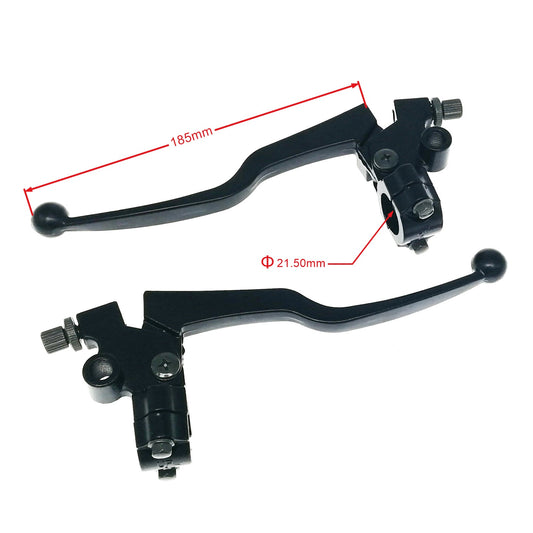 Front Brake & Clutch Lever Set Pair Black Honda CG125 New