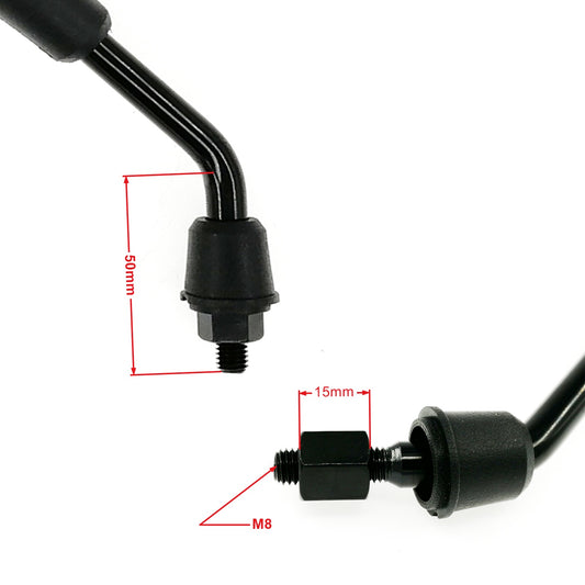 M8 Mirror Right hand side E-marked for Kymco, Qingqi, Rex, Tao Tao