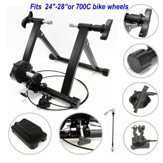 Indoor Exercise Bike Trainer Stand Portable Magnetic 8 Level Resistance Training
