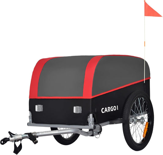 Folding Bike Cargo Trailer Trolley Luggage Storage Cart Carrier With Hitch 130L