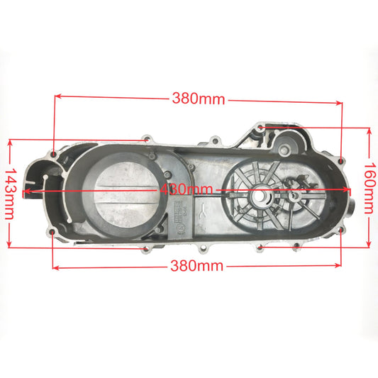 Drive belt engine cover for 12" wheel,729mm drive belt silver GY6 50cc Baotian