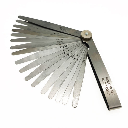 Stainless Steel Feeler gauge with 17 blades 0.02-1.00mm motorbike Pitbike monkey